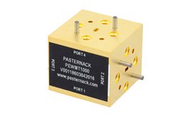 WR-10 Waveguide Magic Tee, UG-387/U-Mod Round Cover Flange Operating from 75 GHz to 110 GHz