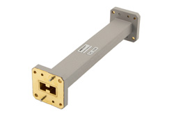 WRD-750直波导，6英寸，UG方盖法兰，7.5 GHz至18 GHz，黄铜