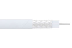 Flexible RG196 Coax Cable Single Shielded with White PTFE Jacket