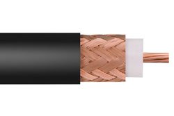 Flexible RG8 Coax Cable Single Shielded with Black PVC (NC) Jacket