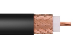 Flexible RG8 Coax Cable Single Shielded with Black PVC (NC) Jacket