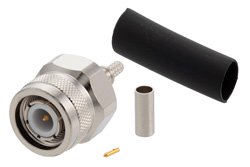 TNC Male Connector Crimp/Solder Attachment for LMR-100A-PVC, PE-C100, RG174, RG188, RG316