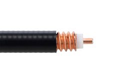 Low Loss SPO-500 Rated Corrugated Coax Cable with Black PE Jacket Superflexible Outdoor Rated