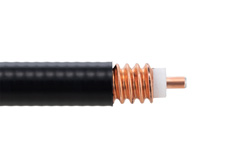 Low Loss SPO-500 Rated Corrugated Coax Cable with Black PE Jacket Superflexible Outdoor Rated