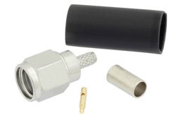 SMA Male Connector Crimp/Solder Attachment for LMR-100, PE-C100, RG174, RG188, RG316