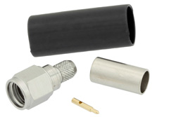 SMA Male Connector Crimp/Solder Attachment for LMR-195, PE-C195