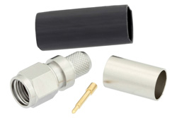 SMA Male Connector Crimp/Solder Attachment For LMR-240, PE-C240