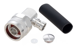 N Male Right Angle Low PIM Connector Solder Attachment for SPP-250-LLPL