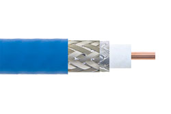 Low PIM Flexible TFT-5G-402 Coax Cable Double Shielded with Blue FEP Jacket