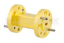 WR-10 to WR-12 Waveguide Transition 1 Inch Length, UG-387/U-Mod Round Cover Flange to UG-387/U Round Cover Flange（图2）