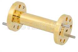 WR-10 to WR-15 Waveguide Transition 1.5 Inch Length, UG-387/U-Mod Round Cover Flange to UG-385/U Round Cover Flange（图2）