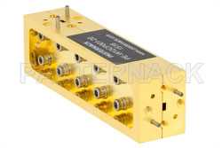 WR-12 Waveguide 20 dB Broadwall Coupler, UG-387/U Round Cover Flange, H-Plane Coupled Port, 60 GHz to 90 GHz, Brass Copper（图2）