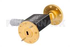 WR-19 Waveguide Continuously Variable Attenuator, 0 to 30 dB, From 40 GHz to 60 GHz, UG-383/U-Mod Round Cover Flange, Dial（图2）