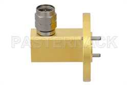 WR-19 UG-383/U-Mod Round Cover Flange to 1.85mm Male Waveguide to Coax Adapter Operating from 40 GHz to 60 GHz（图2）