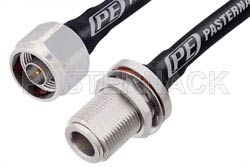 N Male to N Female Bulkhead Cable Using PE-P142LL Coax（图2）
