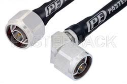 N Male to N Male Right Angle Low Loss Test Cable 150 CM Length Using PE-P142LL Coax, RoHS（图2）