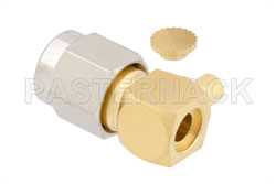SMA Male Right Angle Connector Solder Attachment for PE-SR405AL, PE-SR405FL, RG405（图2）
