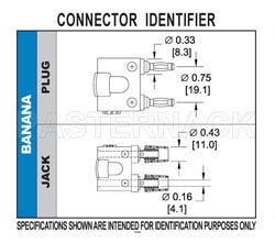 Banana Plug Connector Crimp/Solder Attachment for RG55, RG142, RG223, RG400（图2）