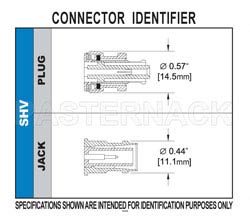 SHV Jack Bulkhead Mount Connector Solder Attachment Solder Cup Terminal, .350 inch D Hole（图2）