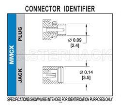 MMCX Plug Connector Solder Attachment for PE-047SR, PE-SR047AL, PE-SR047FL（图2）