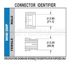 Mini SMP Female Right Angle Connector Solder Attachment for PE-047SR, PE-SR047AL, PE-SR047FL（图2）