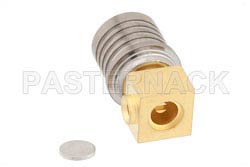 QMA Male Right Angle Connector Solder Attachment For PE-SR405AL, PE-SR405FL, RG405（图2）