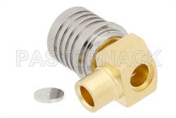 QMA Male Right Angle Connector Solder Attachment for PE-SR402AL, PE-SR402FL, PE-SR402FLJ, PE-SR402TN, RG402（图2）