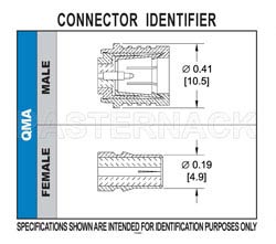 QMA Male Right Angle Connector Crimp/Solder Attachment For RG174, RG316, RG188（图2）