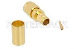 RP SMA Male Connector Crimp/Solder Attachment for PE-C240, RG8X, 0.240 inch, LMR-240, LMR-240-DB, LMR-240-UF, B7808A（图2）