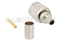 RP TNC Male Connector Crimp/Solder Attachment for PE-C240, RG8X, 0.240 inch, LMR-240, LMR-240-DB, LMR-240-UF, B7808A（图2）