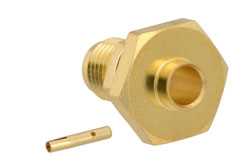 SMA Female Bulkhead Mount Connector Solder Attachment for PE-SR402AL, PE-SR402FL, PE-SR402FLJ, PE-SR402TN, RG402（图2）