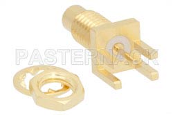 SMC Jack Bulkhead Connector Solder Attachment 0.062 inch End Launch PCB（图2）