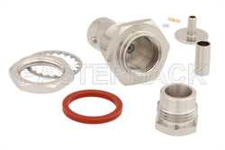 BNC Female Bulkhead Mount Connector Clamp/Solder Attachment for RG316-DS, RG188-DS, IP67 Rated（图2）