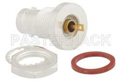 BNC Female Bulkhead Mount Hermetically Sealed Connector Solder Attachment Eyelet Terminal, IP67 Unmated（图2）
