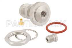 TNC Female Bulkhead Mount Connector Clamp/Solder Attachment for PE-047SR, PE-SR047AL, PE-SR047FL, IP68 Rated（图2）