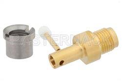 SMP Male Bulkhead Mount Smooth Bore Connector Solder Attachment for PE-SR405AL, PE-SR405FL, PE-SR405FLJ, PE-SR405TN, RG405（图2）