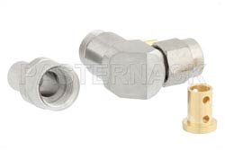 SMA Male Right Angle Connector Clamp/Solder Attachment for PE-SR402AL, PE-SR402FL, PE-SR402FLJ, PE-SR402TN, RG402（图2）