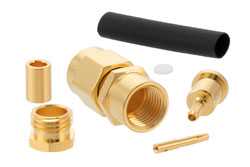 RP-SMA Male Connector Crimp/Solder Attachment for RG178, RG196（图2）