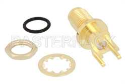 SMA Female Bulkhead Mount Connector Solder Attachment End Launch PCB, IP67 Rated（图2）