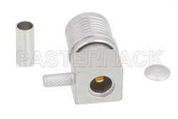 QMA Male Right Angle Connector Crimp/Solder Attachment for RG174, RG316, RG188（图2）