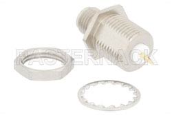 SMA Female Bulkhead Mount Connector Solder Attachment Solder Cup Terminal, .350 inch D Hole（图2）