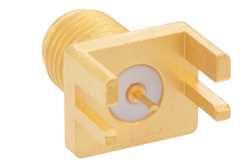 SMA Female Connector Solder Attachment .062 inch End Launch PCB, .020 inch x .010 inch Contact（图2）