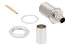 75 Ohm F Female Bulkhead Mount Connector Crimp/Solder Attachment for RG59B/U, RG62, RG71（图2）