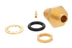 SMA Female Bulkhead Mount Connector Solder Attachment for PE-SR402AL, PE-SR402FL, PE-SR402FLJ, PE-SR402TN, RG402, .235 inch D Hole（图2）