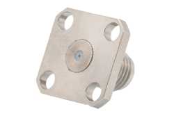 SMA Female Field Replaceable Connector 4 Hole Flange Mount 0.009 inch Pin, .340 inch Hole Spacing with Metal Contact Ring（图2）
