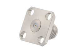 SMA Female Field Replaceable Connector 4 Hole Flange Mount 0.012 inch Pin, .340 inch Hole Spacing with Metal Contact Ring（图2）