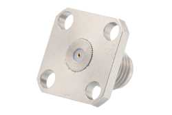 SMA Female Field Replaceable Connector 4 Hole Flange Mount 0.015 inch Pin, .340 inch Hole Spacing with Metal Contact Ring（图2）