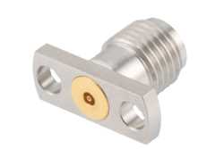 2.92mm Female Field Replaceable Connector 2 Hole Flange Mount 0.012 inch Pin, .355 inch Hole Spacing with Metal Contact Ring（图2）