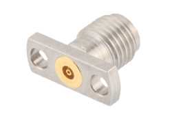 2.92mm Female Field Replaceable Connector 2 Hole Flange Mount 0.02 inch Pin, .355 inch Hole Spacing with Metal Contact Ring（图2）