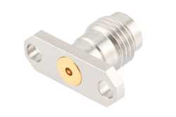 2.4mm Female Field Replaceable Connector 2 Hole Flange Mount 0.012 inch Pin, .481 inch Hole Spacing, with Metal Contact Ring（图2）